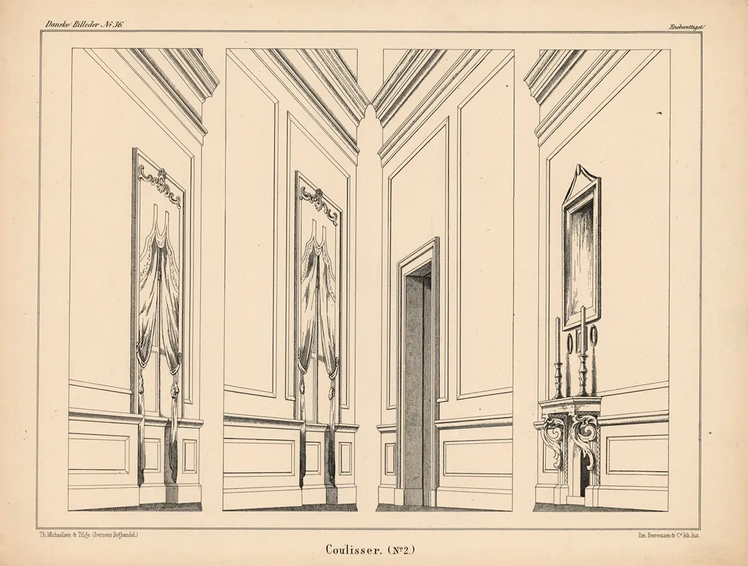 Coulisser No 2 by Emil Bærentzen - Canvas Print