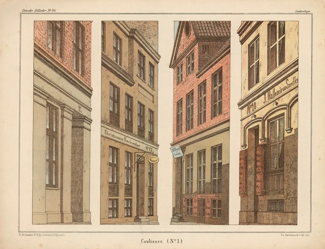 Coulisser No 3 by Emil Bærentzen - Canvas Print