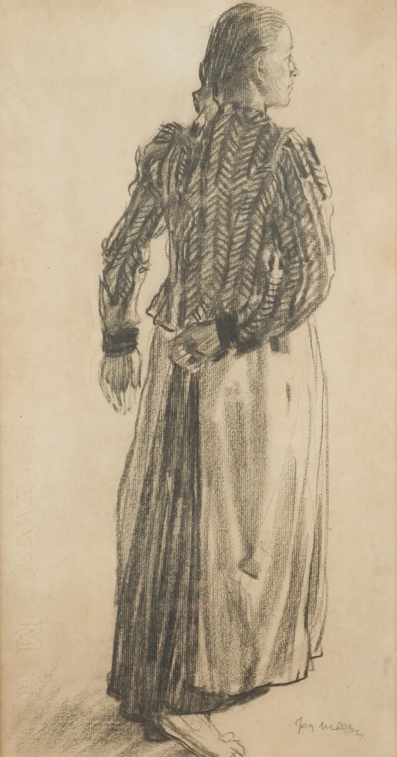 Country Girl Character Study by Józef Mehoffer - Canvas Print