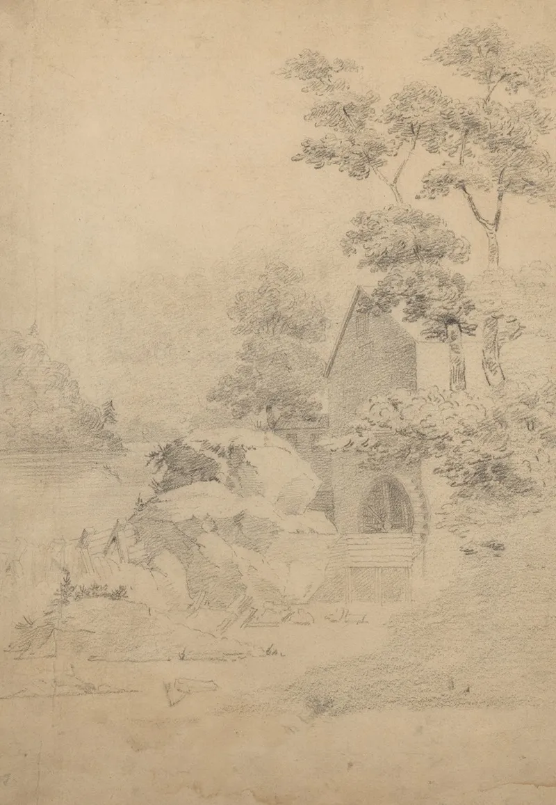 Country Mill With Waterwheel