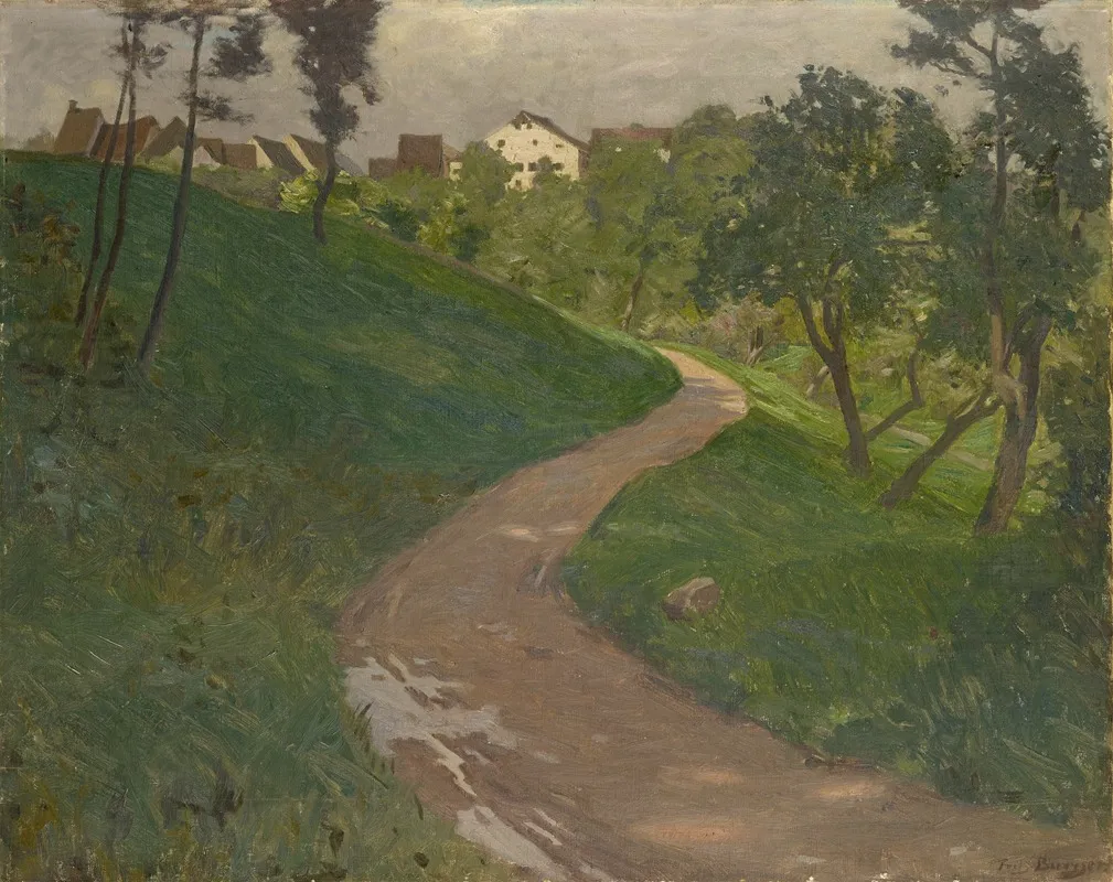 Country Road On A Hill
