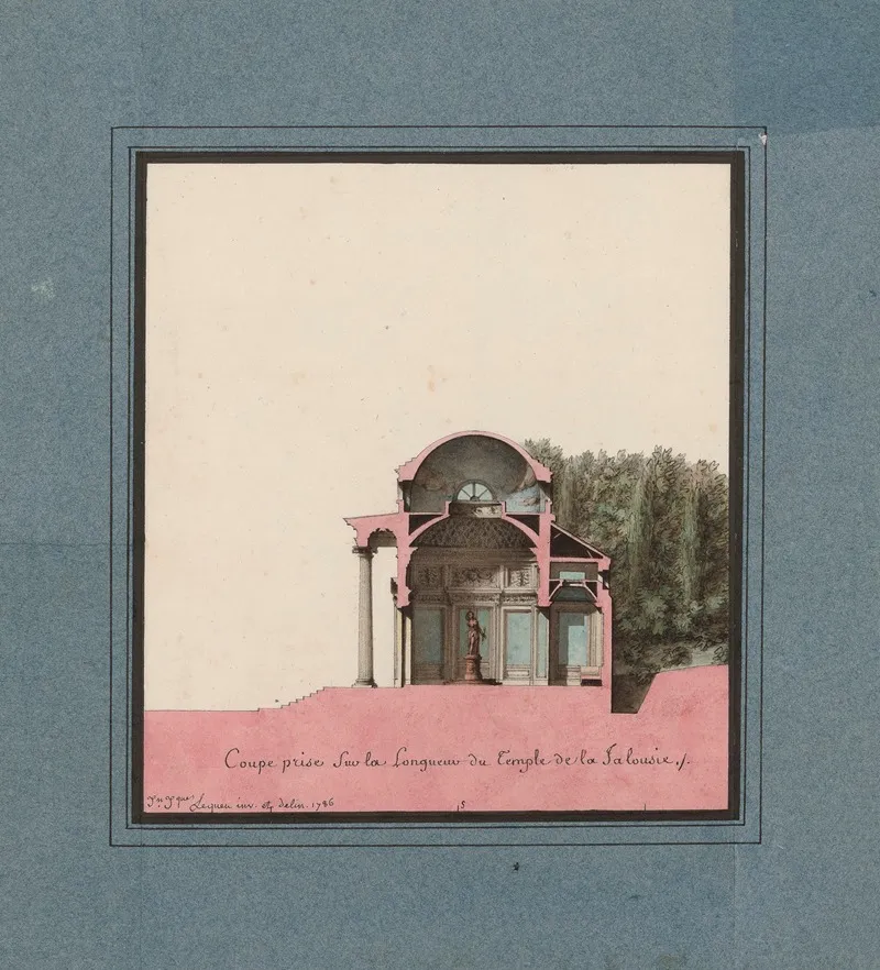 Coupe Prise Sur La Longeur Du Temple De La Jalousie