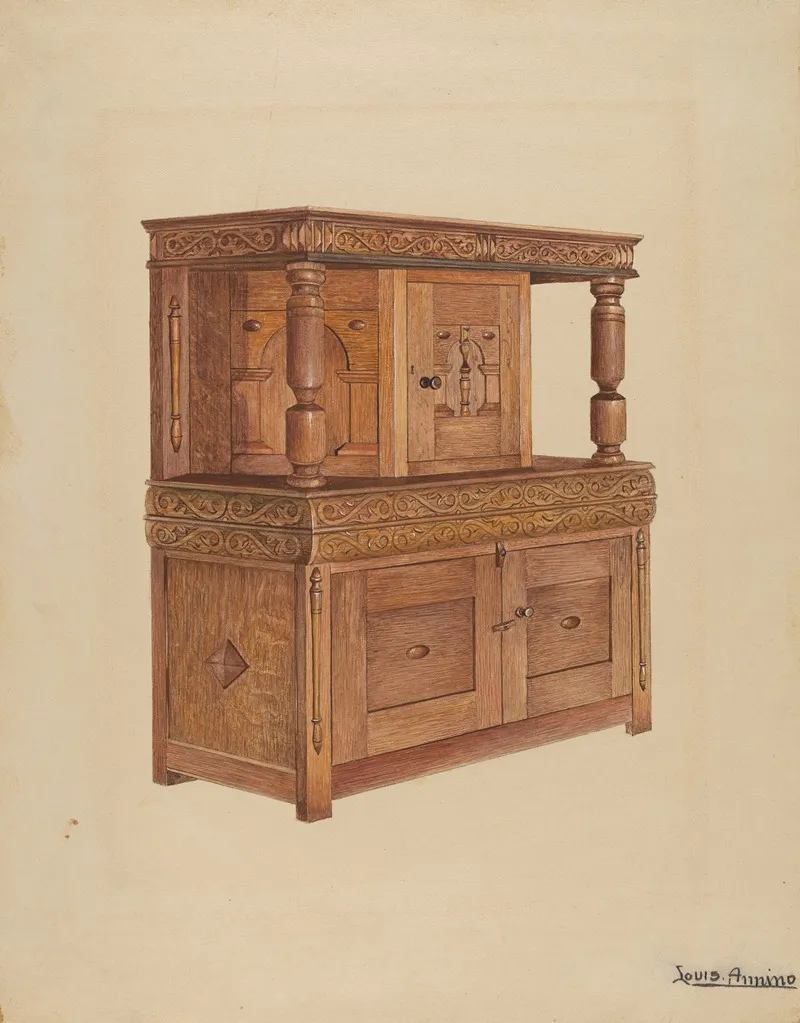 Court Cupboard 3 by Louis Annino - Canvas Print