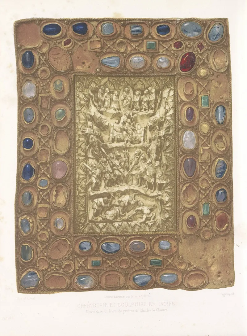 Couverture Du Livre De Prieres De Charles Le Chauve by Joseph Rose Lemercier - Canvas Print