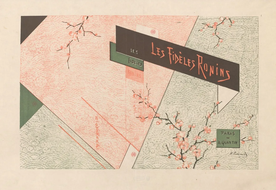 Cover For T Shunsui Les Fideles Ronins by Henri-Charles Guérard - Canvas Print