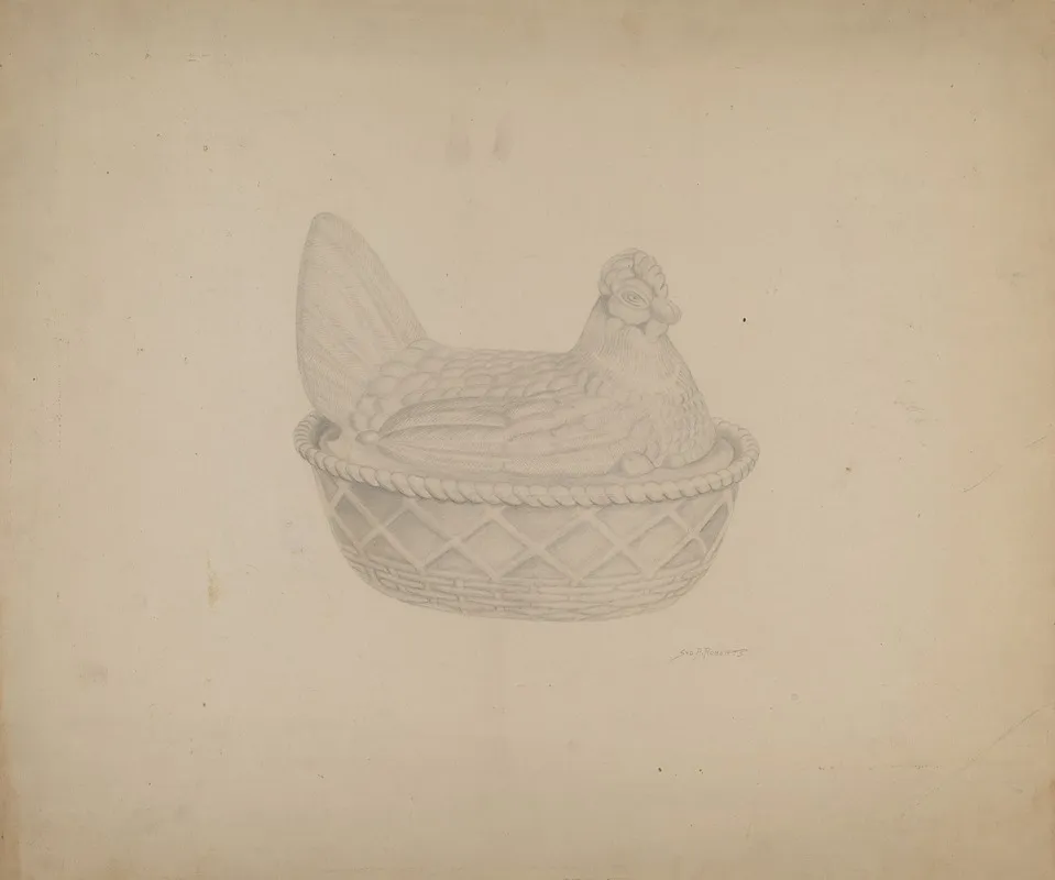 Covered Dish Hen by Sydney Roberts - Canvas Print