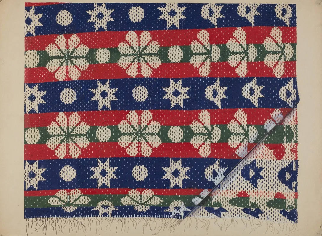 Coverlet 108 by Ralph Atkinson - Canvas Print