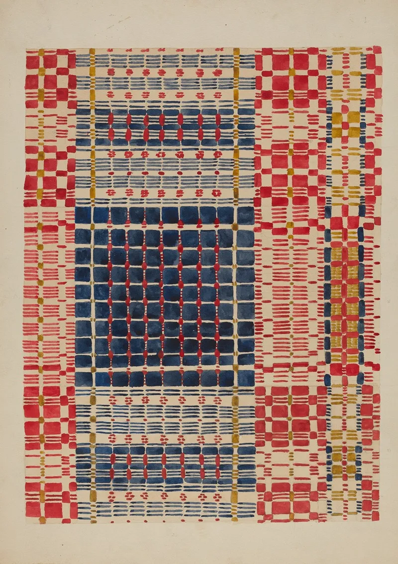 Coverlet 136 by William Kerby - Canvas Print