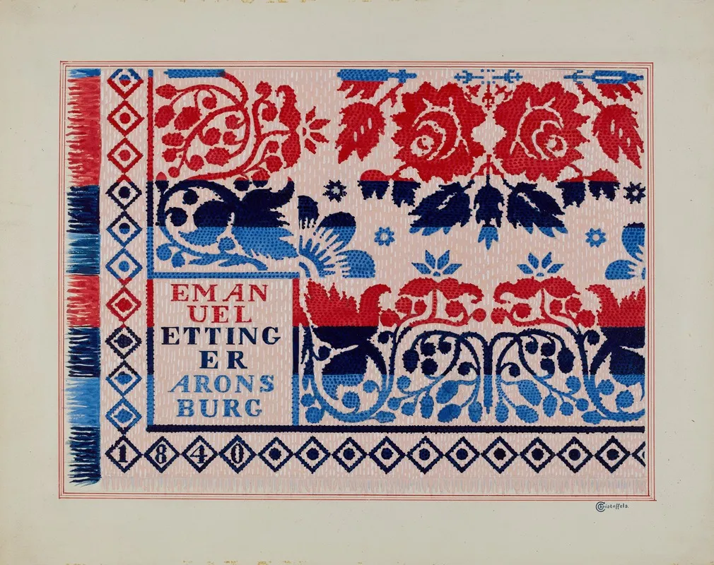 Coverlet 28 by Cornelius Christoffels - Canvas Print