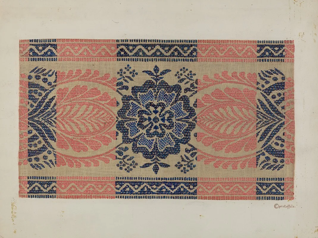 Coverlet 44 by Cornelius Christoffels - Canvas Print