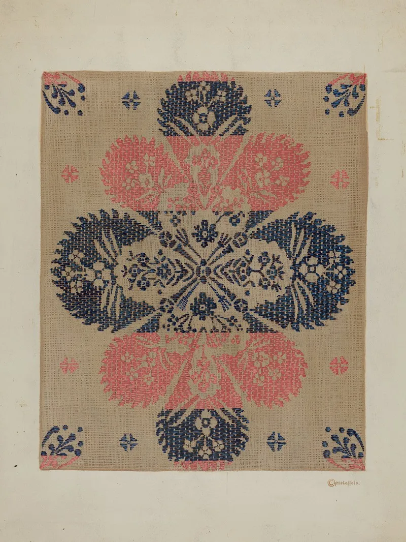 Coverlet 50 by Cornelius Christoffels - Canvas Print