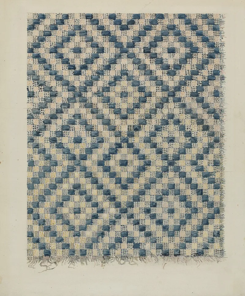 Coverlet Fragment by Alois E. Ulrich - Canvas Print