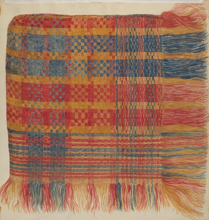Coverlet Plaid by Eva Wilson - Canvas Print