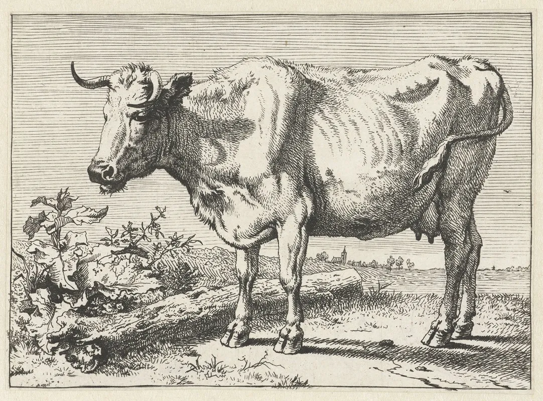 Cow With Twisted Horn by Paulus Potter - Canvas Print