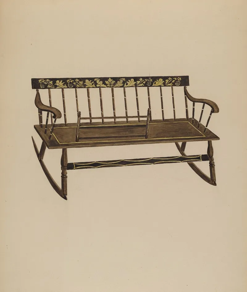 Cradle Settee by Frederick Jackson - Canvas Print