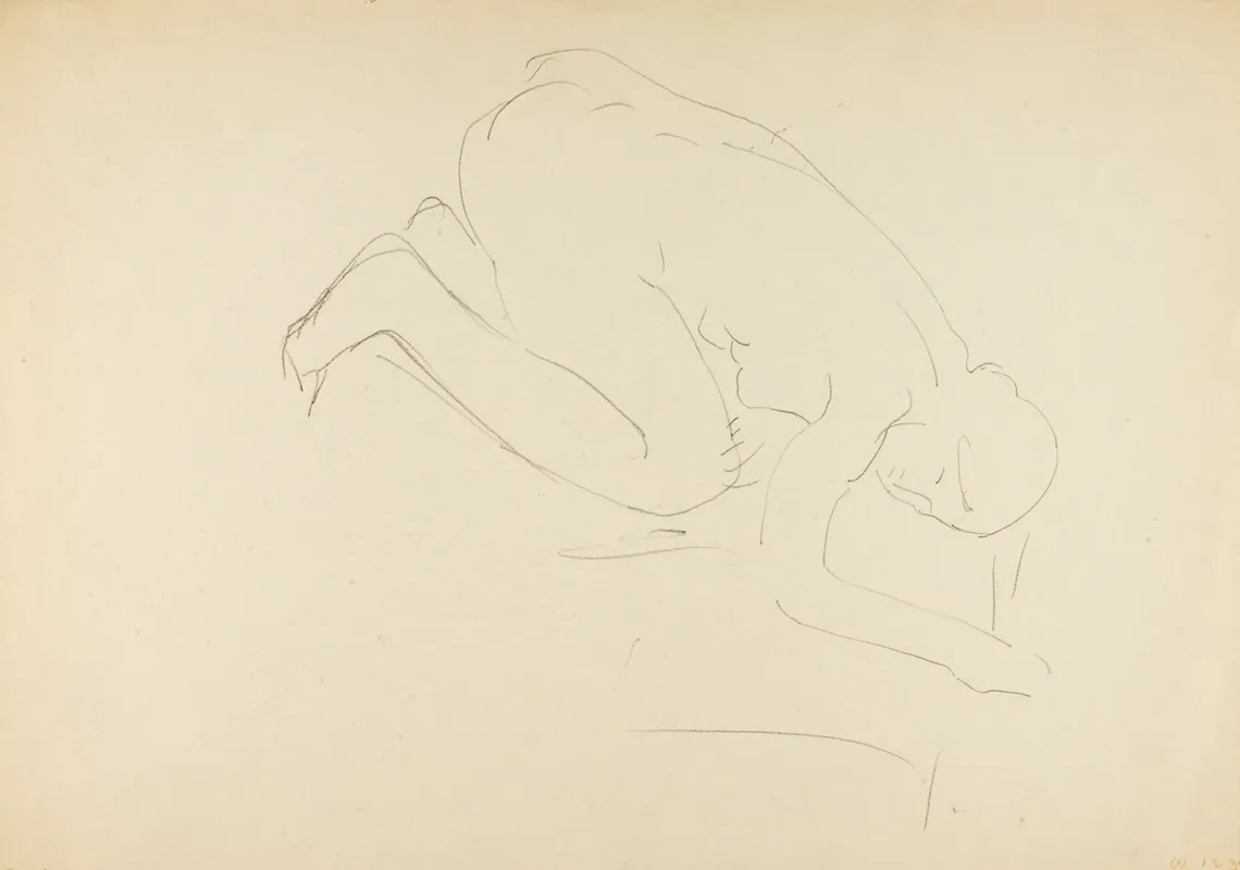 Crawling Nude by Alfred Henry Maurer - Canvas Print