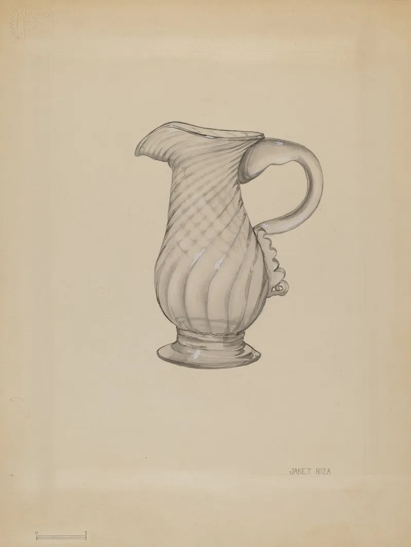 Cream Pitcher 11 by Janet Riza - Canvas Print
