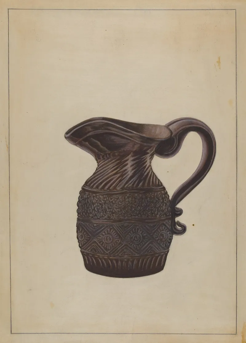 Cream Pitcher 22 by Nicholas Amantea - Canvas Print