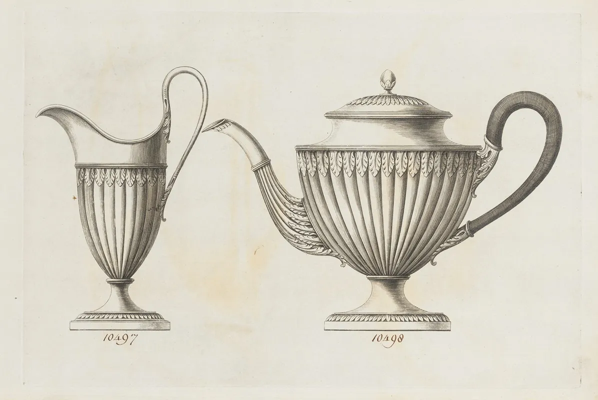 Creamer And Teapot by Matthew Boulton - Canvas Print