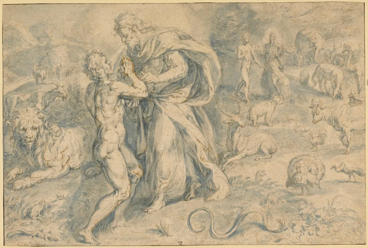 Creation Of Adam by Crispijn van den Broeck - Canvas Print