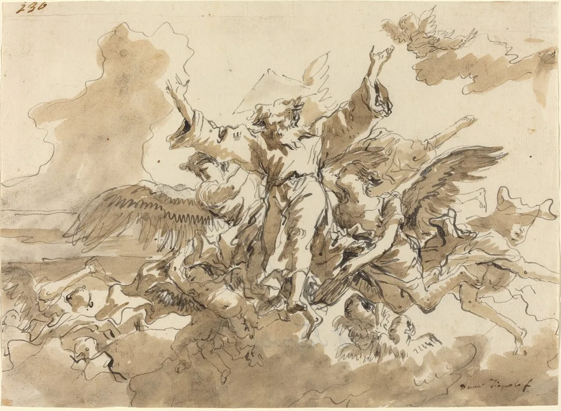 Creation Of The Universe by Giovanni Domenico Tiepolo - Canvas Print