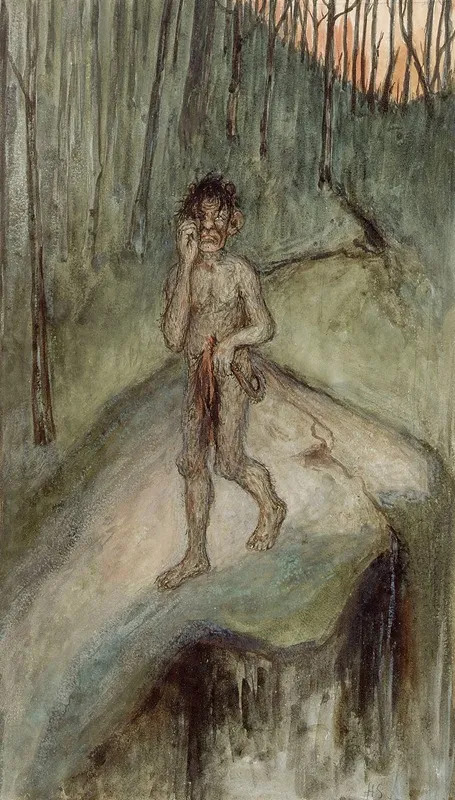 Creature by Hugo Simberg - Canvas Print