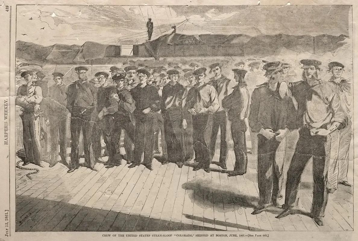 Crew Of The United States Steam Sloop Colorado Shipped At Boston June 1861