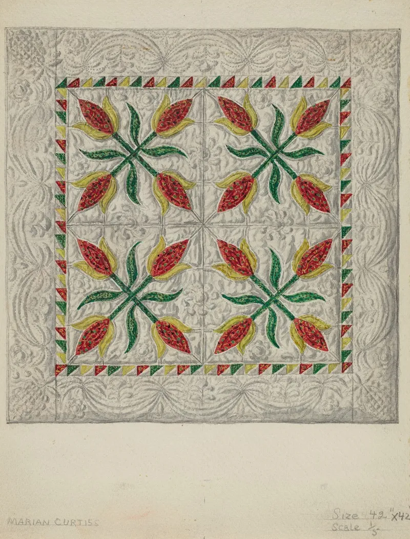 Crib Coverlet by Marian Curtis Foster - Canvas Print