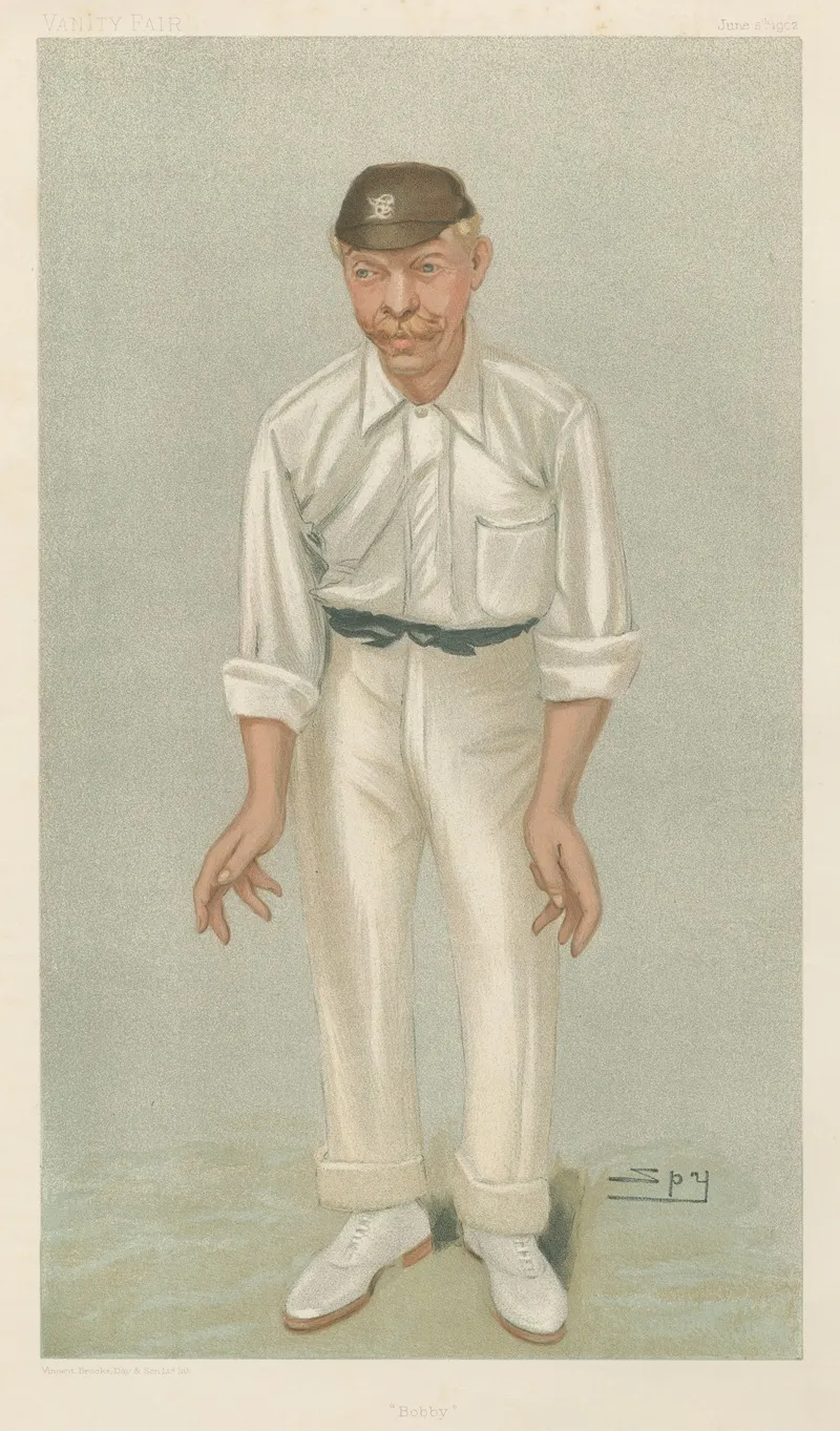 Cricket Bobby Robert Abel 5 June 1902 by Leslie Matthew Ward - Canvas Print