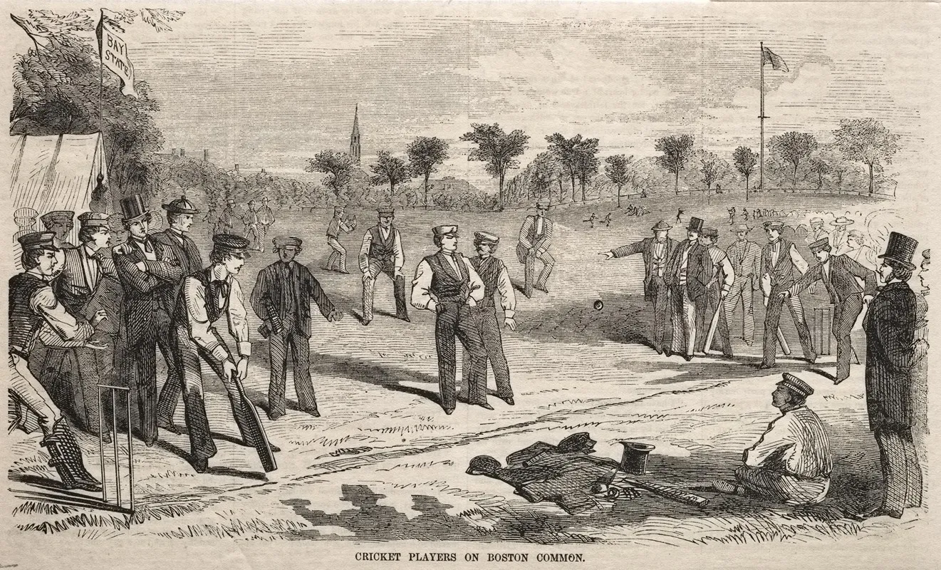 Cricket Players On Boston Common