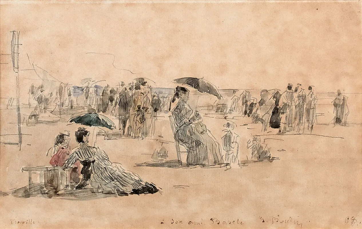 Crinolines Sur La Plage A Trouville