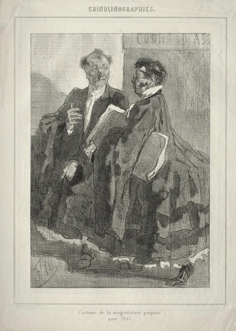 Crinolinographies Costume De La Magistrature Propose Pour 1857
