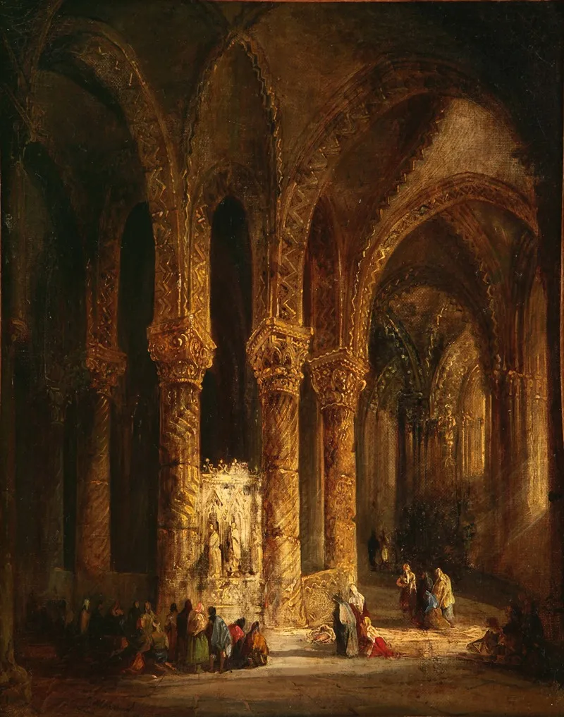 Cripta by Genaro Pérez Villaamil - Canvas Print