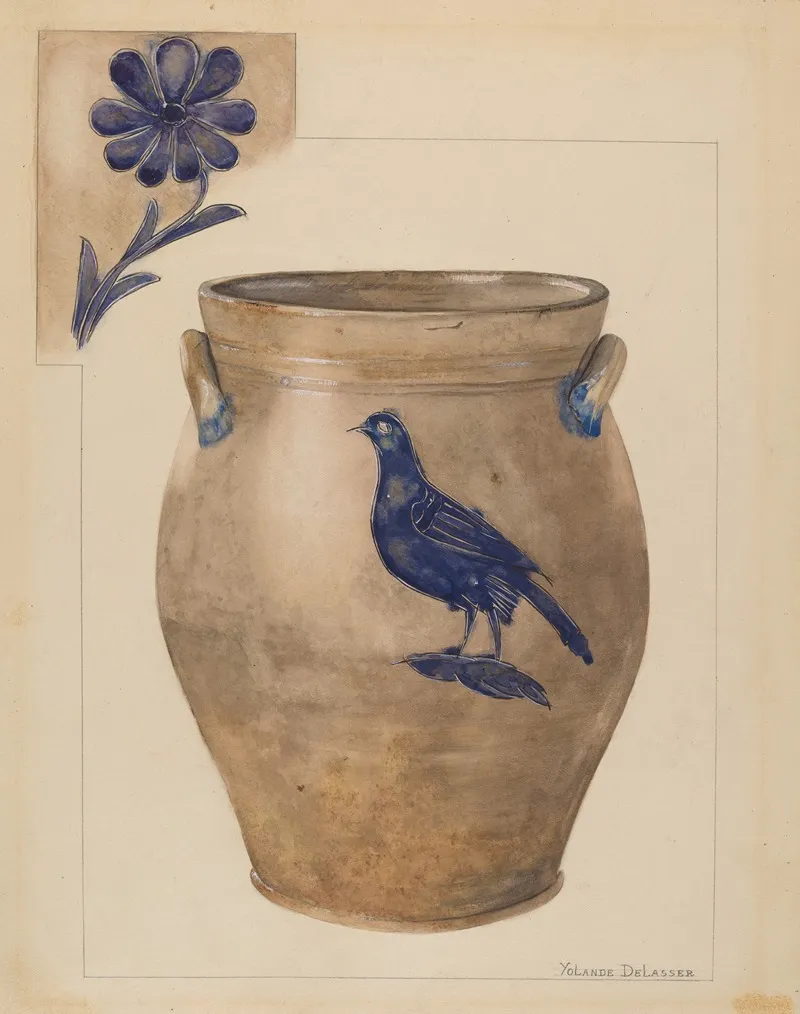 Crock 110 by Yolande Delasser - Canvas Print