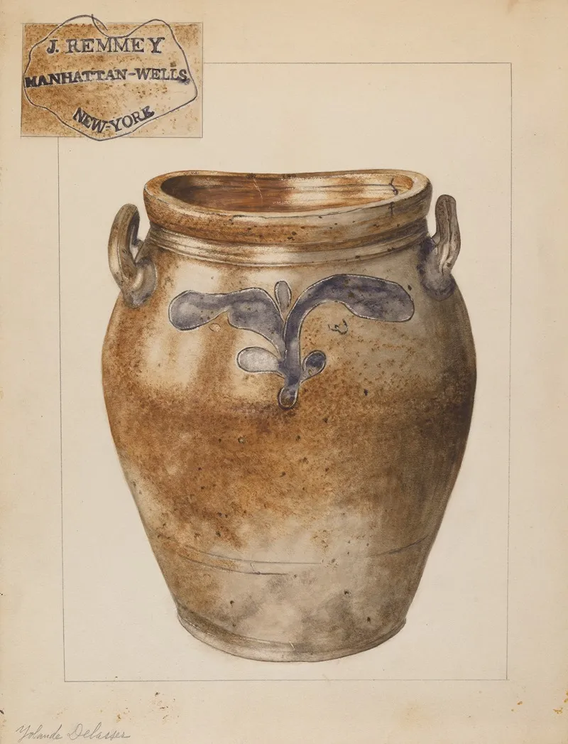 Crock 123 by Yolande Delasser - Canvas Print