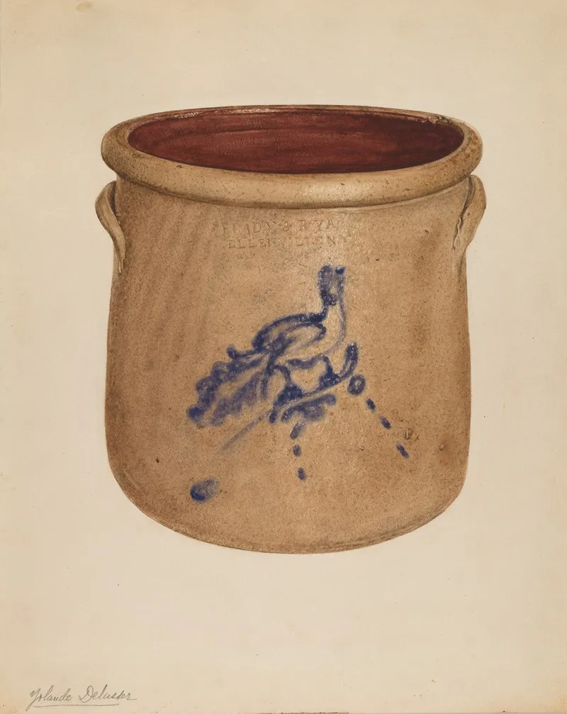 Crock 129 by Yolande Delasser - Canvas Print