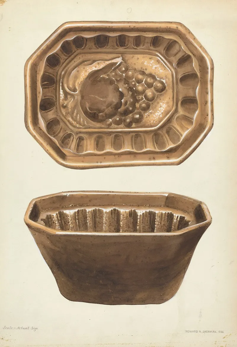 Crockery Mold by Howard H. Sherman - Canvas Print