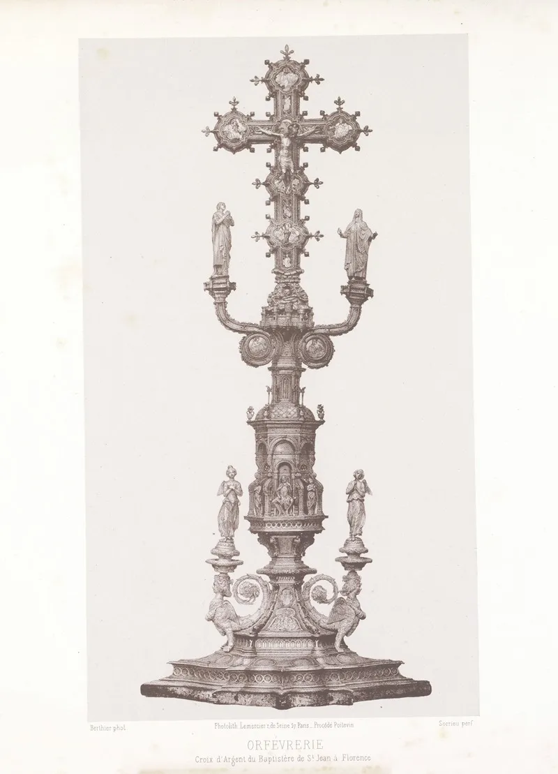Croix Dargent Du Baptistere De St Jean A Florence by Joseph Rose Lemercier - Canvas Print