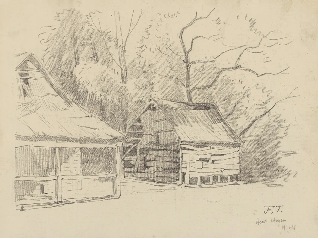 Croquis Dune Remise Ou Dune Grange Localisation Illisible