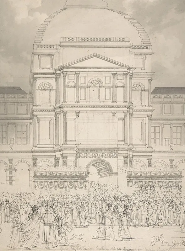 Crowd In Front Of The Tuileries Palace During The Wedding Of Napoleon To Marie Louise Of Austria