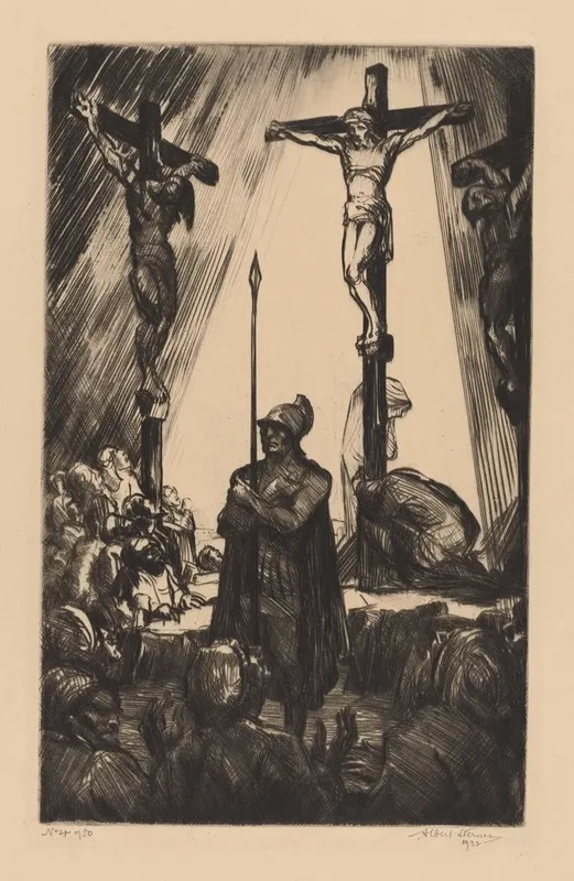 Crucifixion 18 by Albert Sterner - Canvas Print