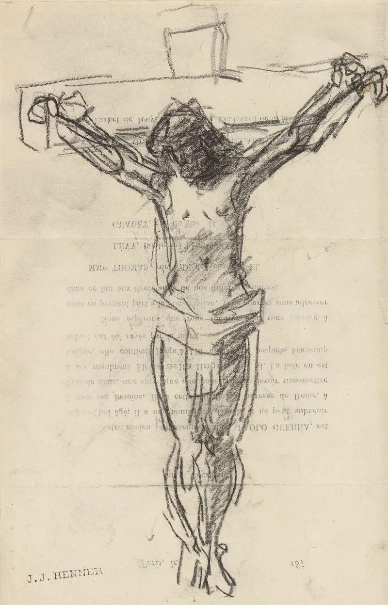 Crucifixion 24 by Jean-Jacques Henner - Canvas Print