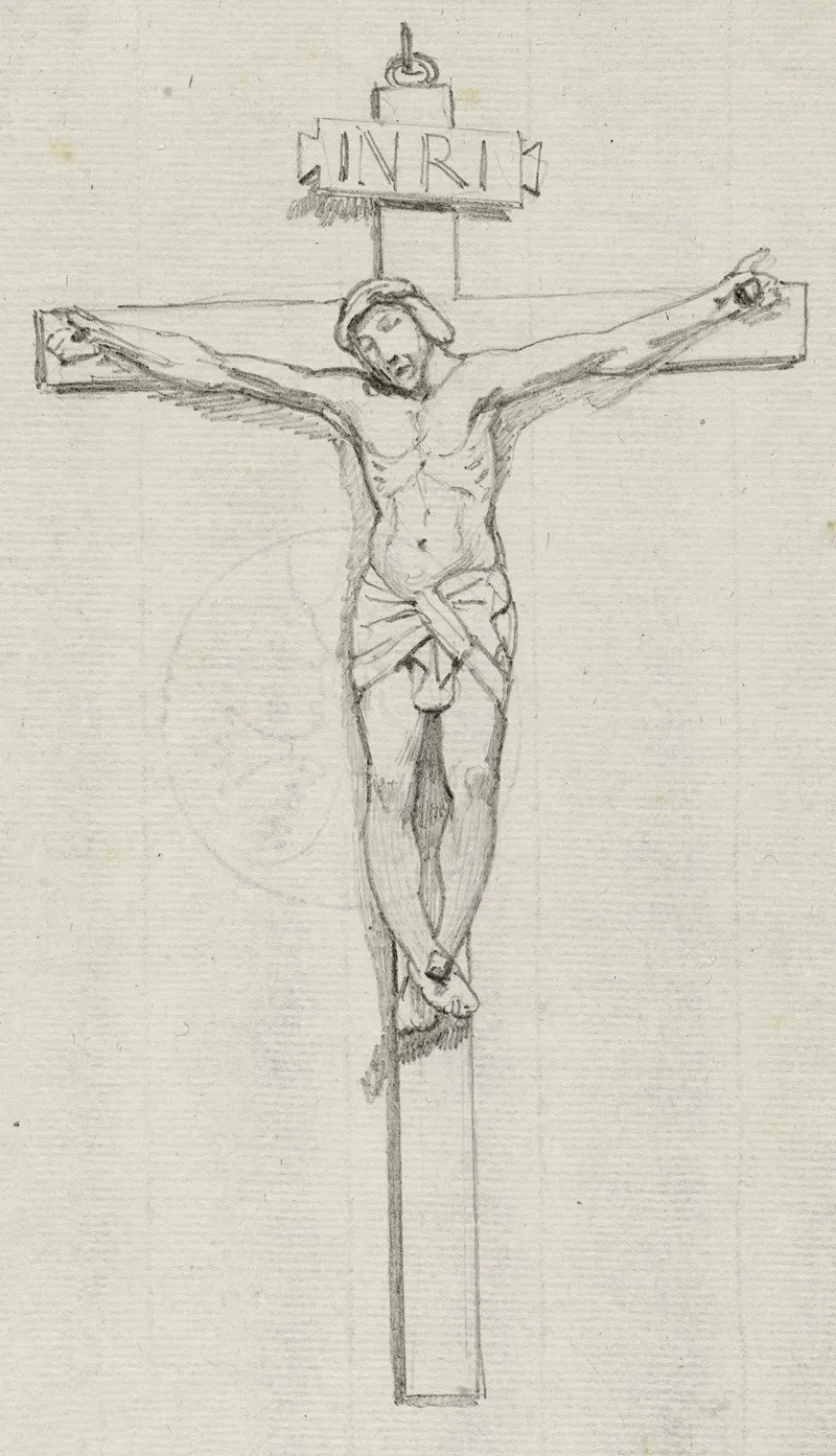 Crucifixion 35 by René Marjolin - Canvas Print
