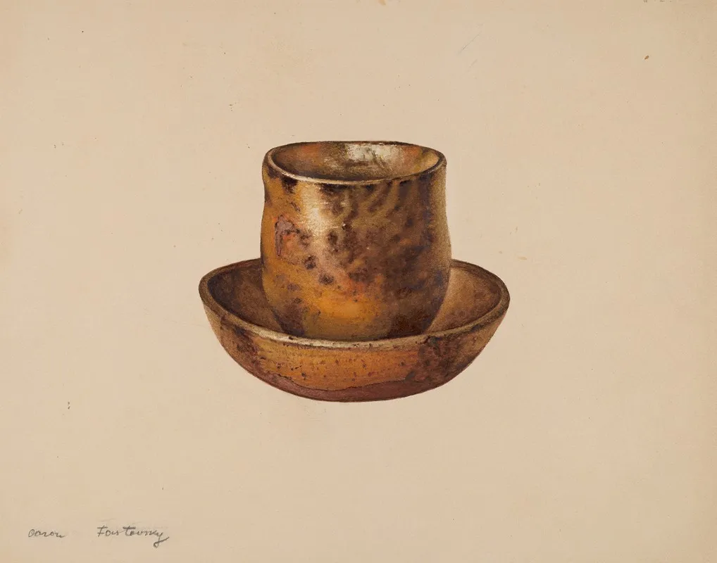 Cup And Saucer by Aaron Fastovsky - Canvas Print