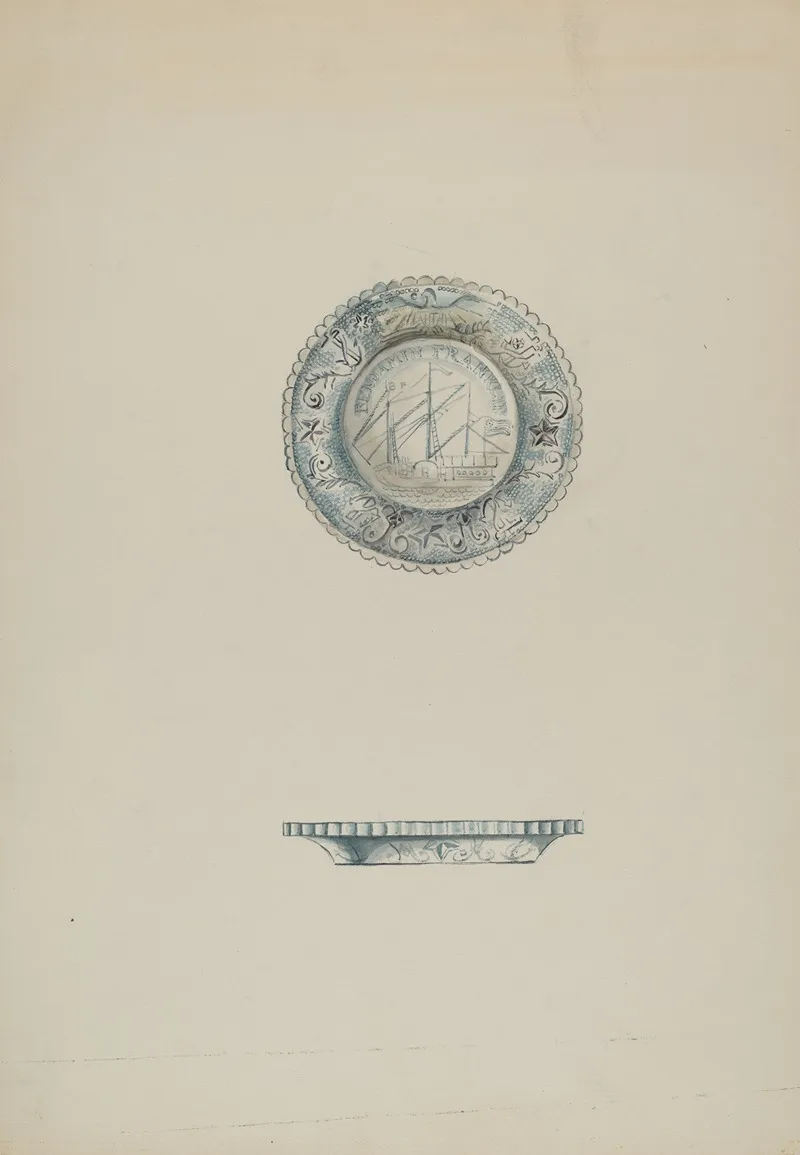 Cup Plate 3 by Roberta Elvis - Canvas Print