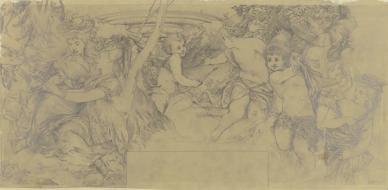 Cupids And Cupid by Hans Makart - Canvas Print