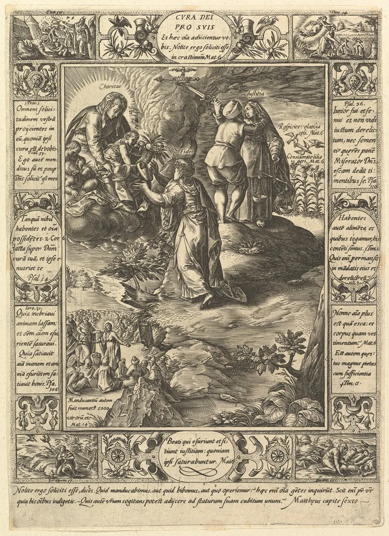 Cura Dei Pro Suis by Hendrick Goltzius - Canvas Print