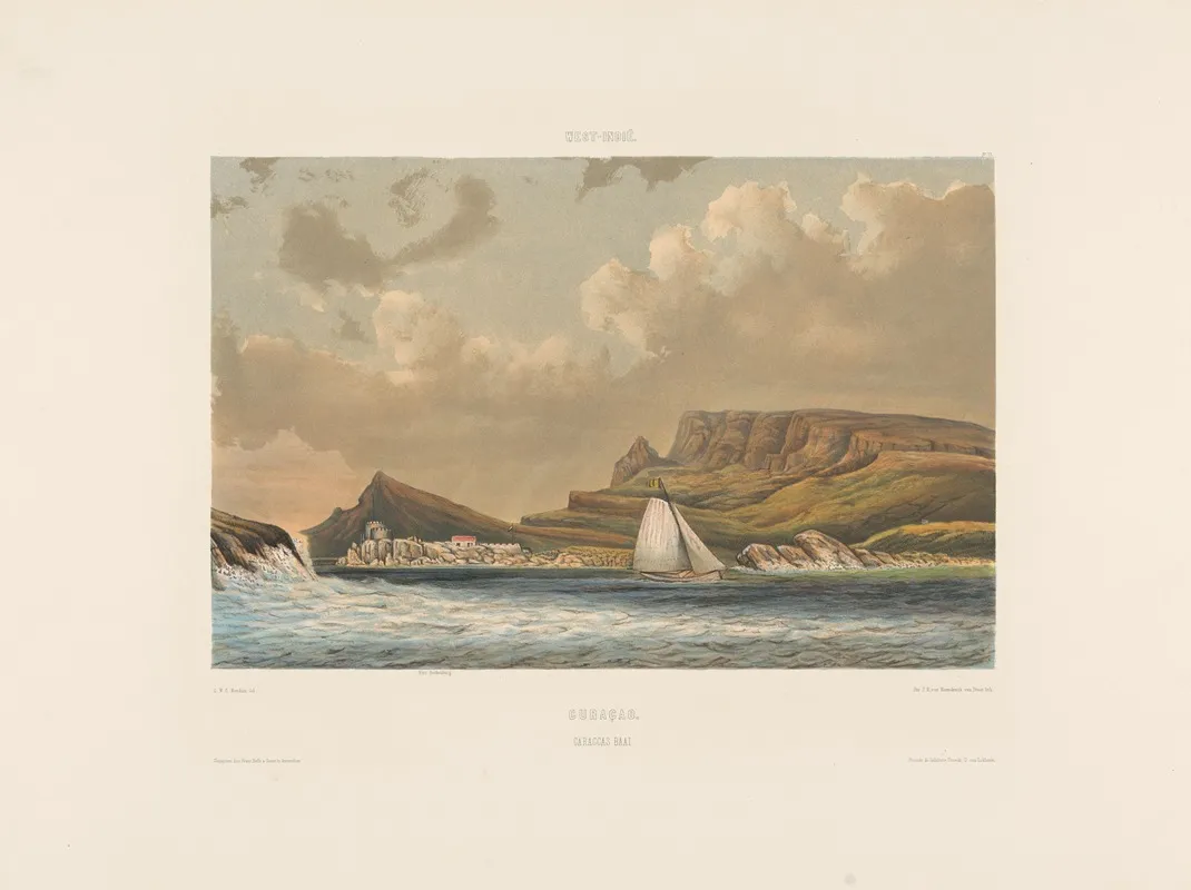 Curacao Caraccas Baai by Gerard Voorduin - Canvas Print