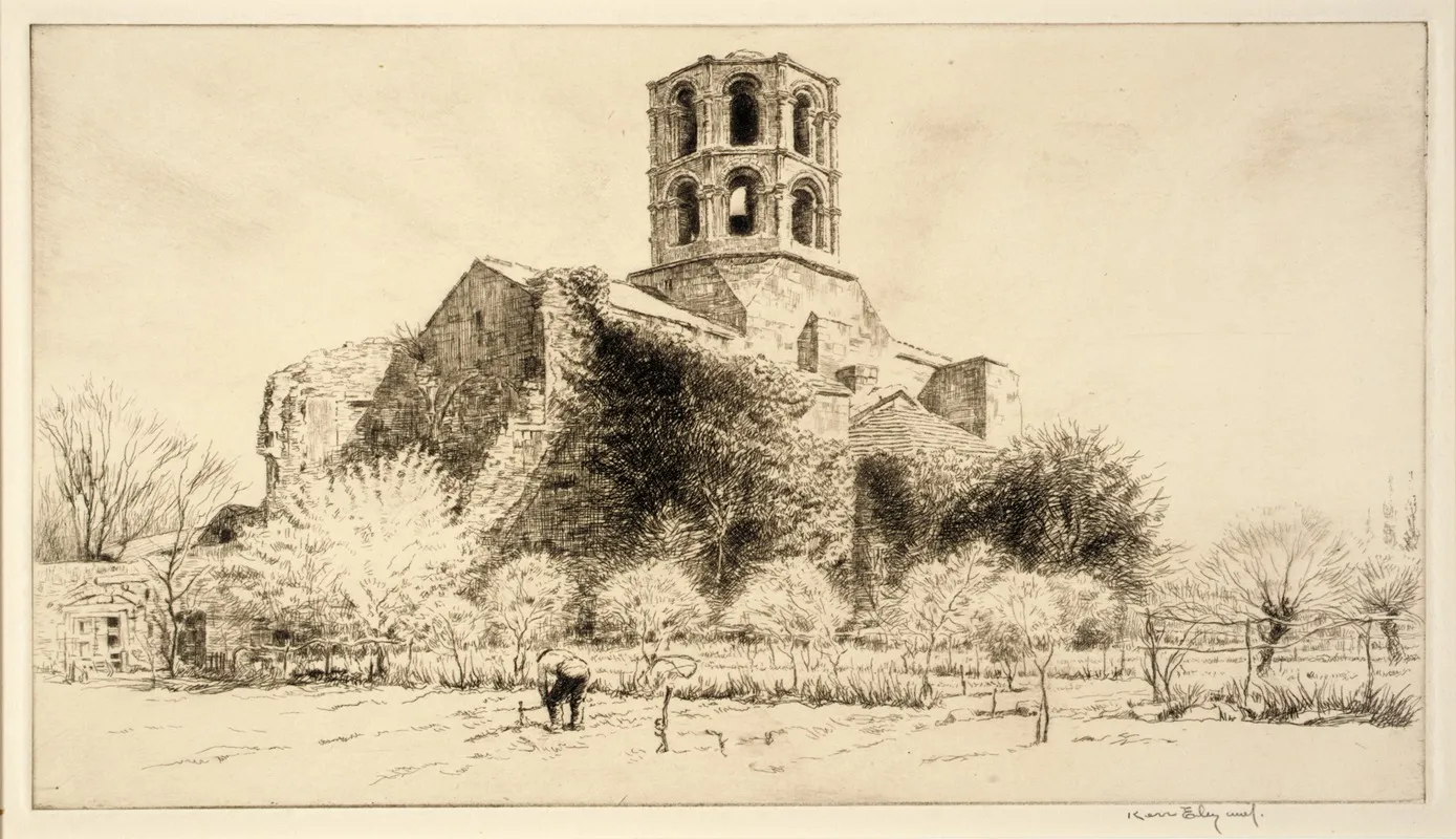 Cures Garden Arles by Kerr Eby - Canvas Print