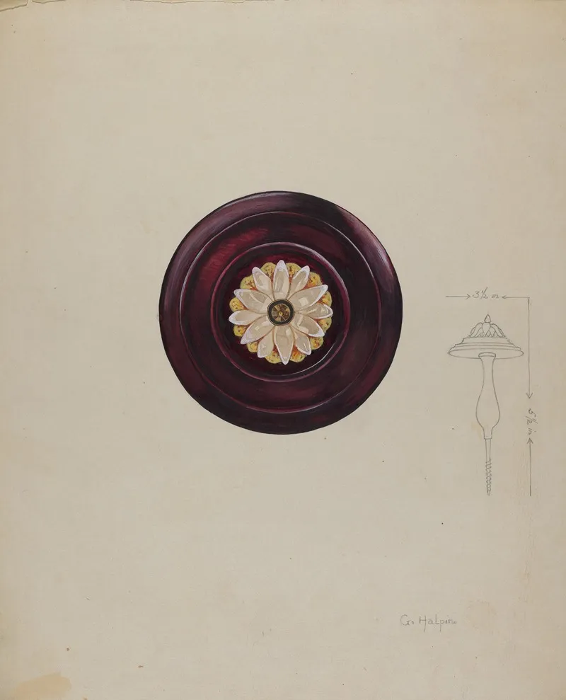 Curtain Tie Back 3 by Grace Halpin - Canvas Print